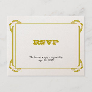 Décor cadre or mariage RSVP boîtier réponse