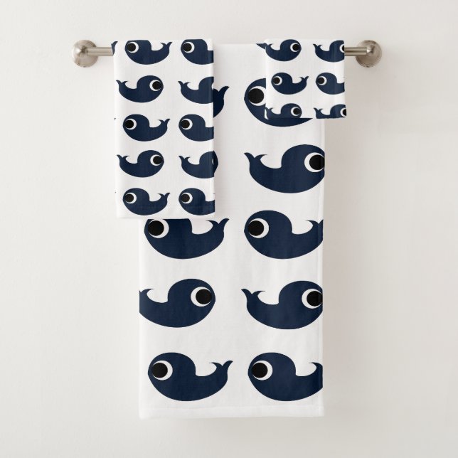 Décor Côtier Bleu Baleine Océan (En situation)