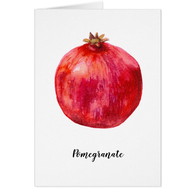 Décor d'aquarelle de fruits de grenade. (Devant)