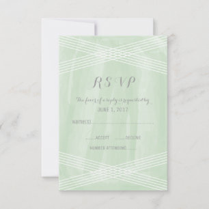 Décor d'aquarelle verte RSVP