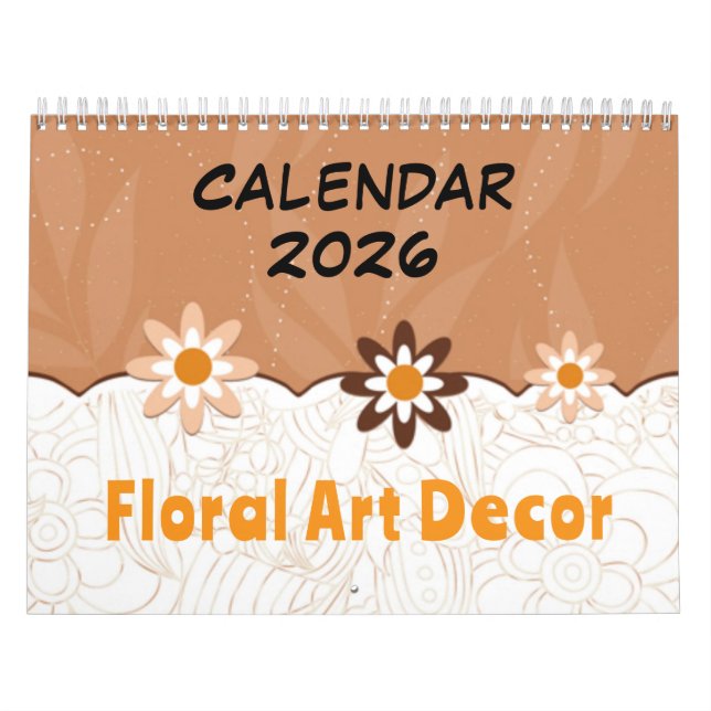 Décor d'art floral - Calendrier 2026 (Protection)