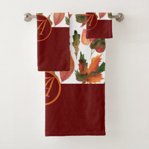Décor d'automne monogramme Feuilles d'automne Bour