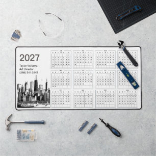 Décor de bureau minimaliste de la skyline de Chica