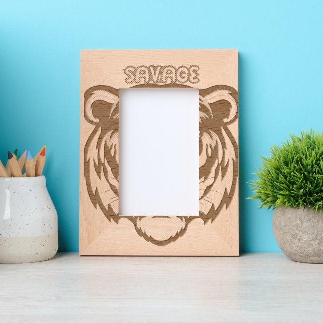 Décor de cadre puissant Savage Tiger (Recto)
