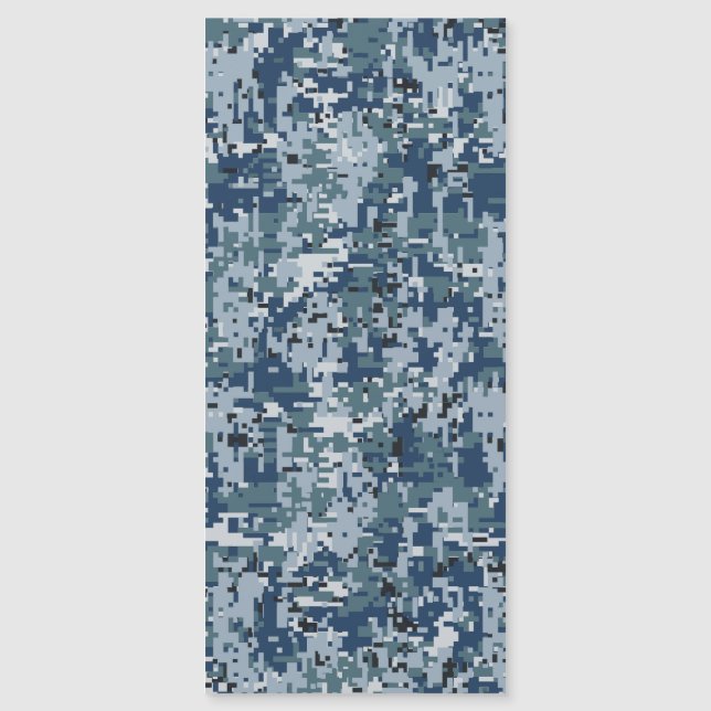Décor de camouflage à pixels numériques bleu marin (Devant)