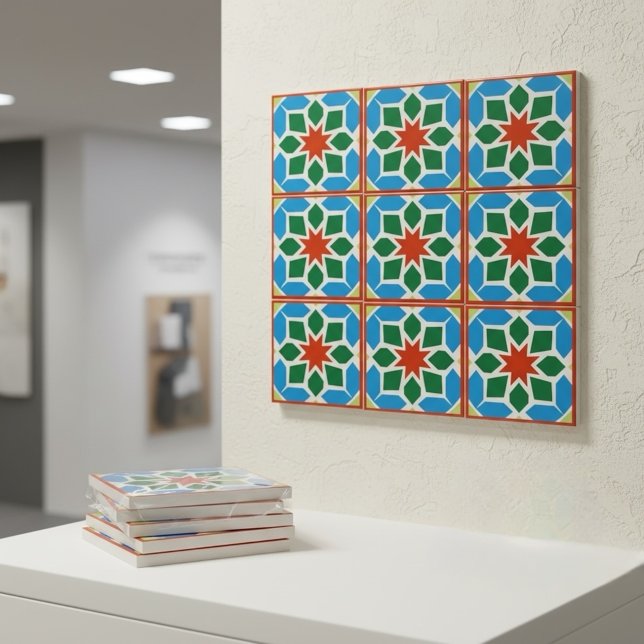 Décor de carreaux de céramique géométriques maroca (Créateur téléchargé)