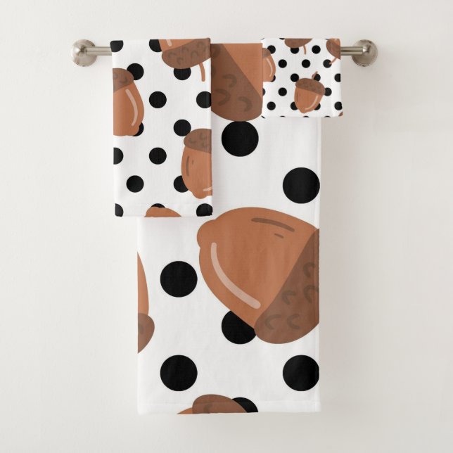 Décor de chute de Polka Botanique Noir & Blanc Aco (En situation)