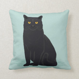 Décor de coussin Cure Black Cat Dames de chat