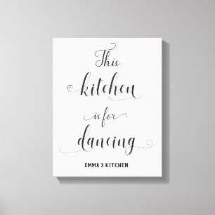 Décor de cuisine noir blanc Drôle Citation toile I