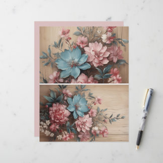 Décor de la carte des fleurs sur le revêtement de