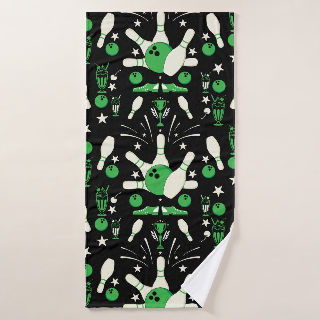 Décor de la maison du bowling à dix broches (Serviette de bain)
