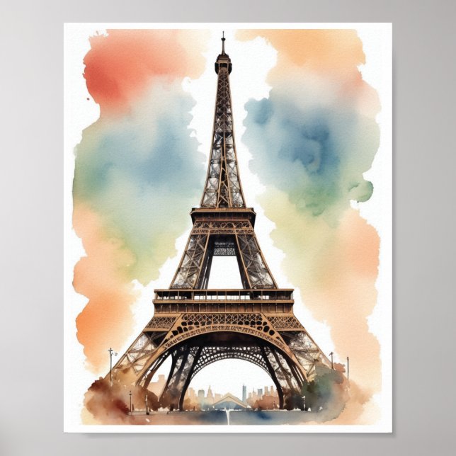 Décor de la salle d'art Eiffel Tower Poster Wall (Devant)