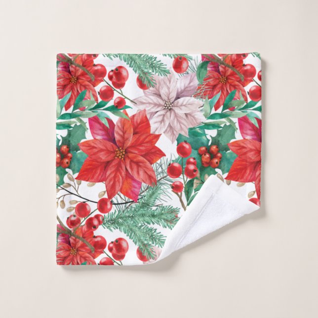 Décor de la salle de bains de Noël (Gant de toilette)