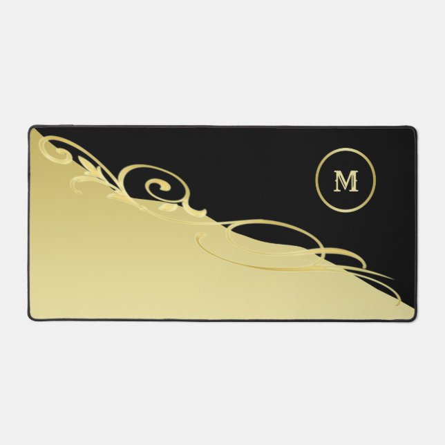 Décor de luxe sur or & noir, Monogramme, (Recto)