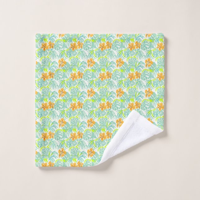 Décor de maison à motif de feuille de Monstera à l (Gant de toilette)