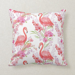 Décor de motif flamingo rose mignon coussin