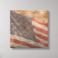 Décor de mur de toile de carré de drapeau