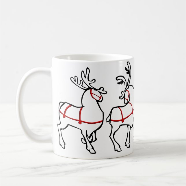Décor de Noël de la coupe de café Reindeer Mug (Gauche)
