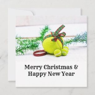 Décor de Noël de tennis avec boule et ruban