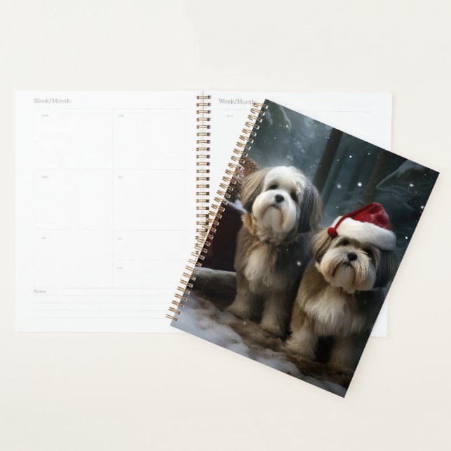 Décor de Noël Malti tzu Snowy Sleigh (Devant avec enveloppe)