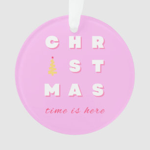 Décor de Noël rose Abstrait