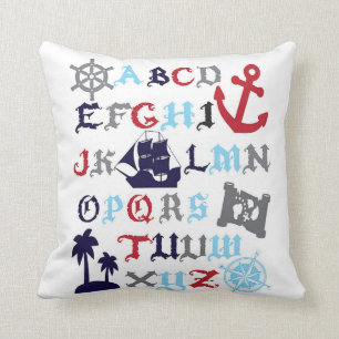 Décor de pièce de garçons de coussin d'alphabet de