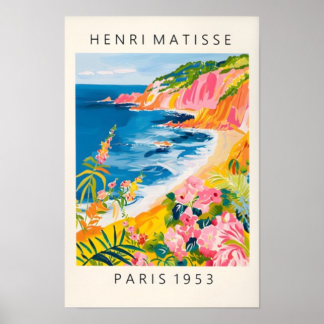 Décor de plage, impression océanique dans une affi (Devant)