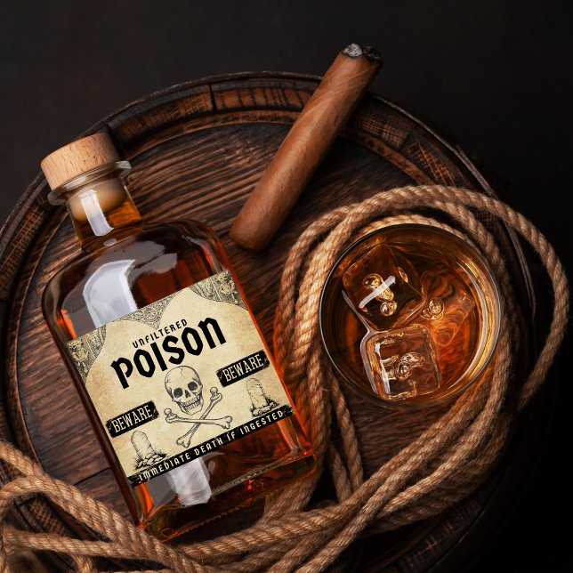 Décor de poison d'Halloween, Flacon avec étiquette (Créateur téléchargé)
