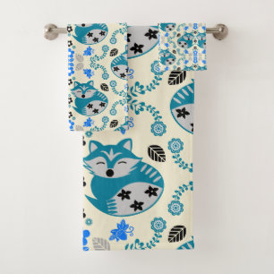 Décor de renard d'art folklorique imprimé
