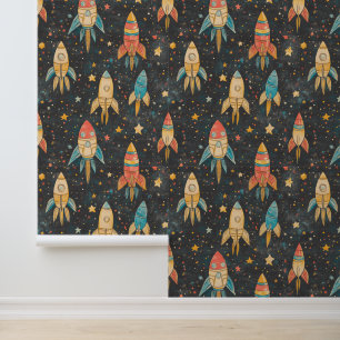 Décor de roquette et de mur de planète au charme v