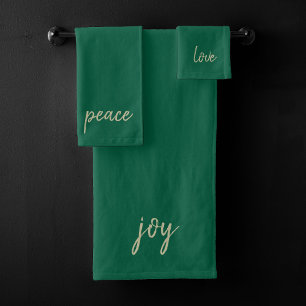 Décor de vacances   Green Gold Joy Peace Love  