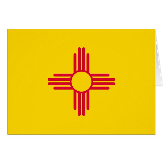 Décor design du drapeau de l'État du Nouveau-Mexiq (Devant horizontal)