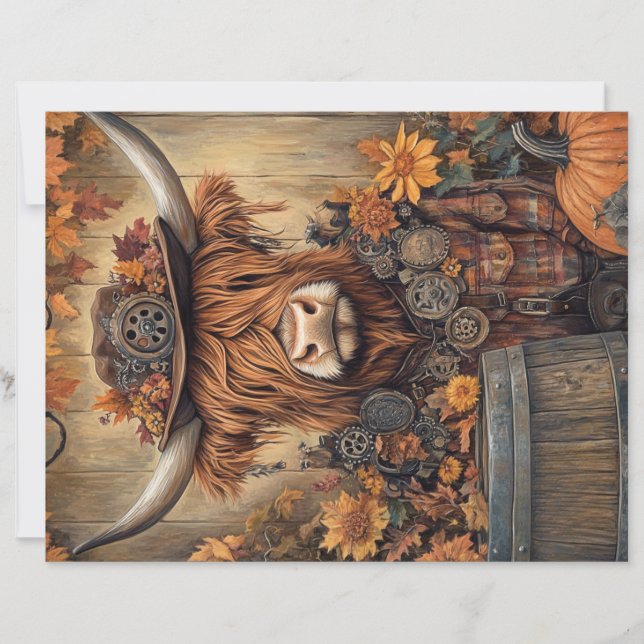 Décor d'Halloween Whimsical Highland Papier (Devant)