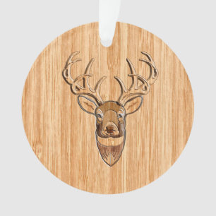 Décor en bois Buck Deer Head