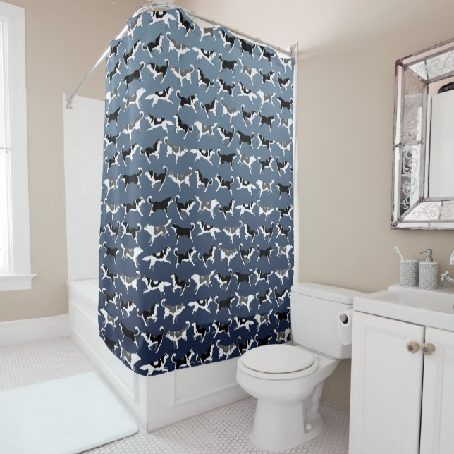 Décor enroué enroué de Bath de Malamute de rideau (En situation)