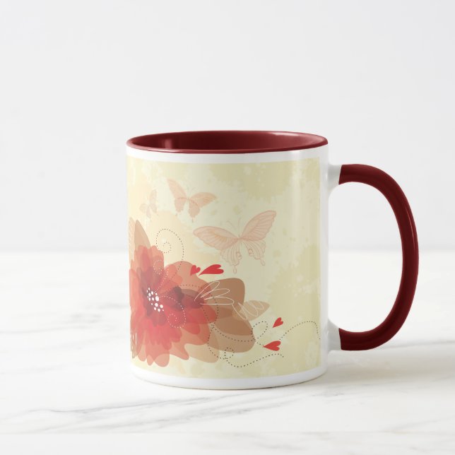 Décor Fleur 17 Mug (Droite)