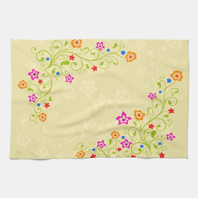 Décor Fleur 1 Serviette de cuisine (Horizontal)