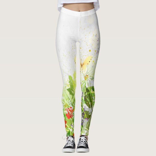 Décor Fleur 30 Leggings (Devant)