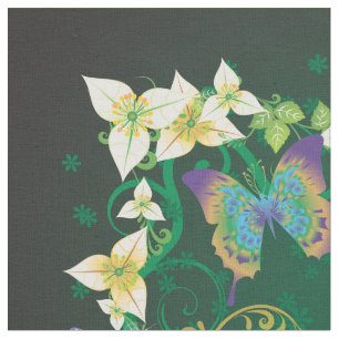 Décor Fleur 4 tissu personnalisé