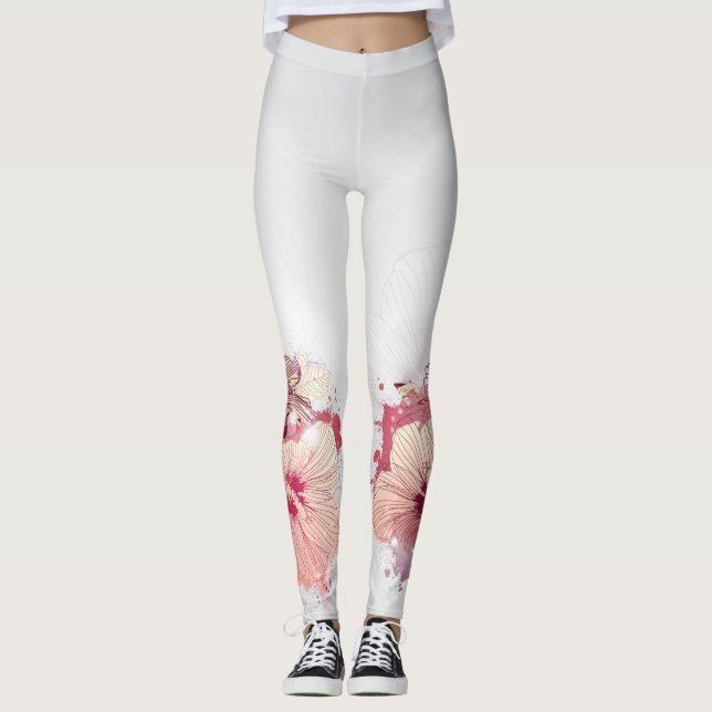 Décor Fleur 56 Leggings (Devant)