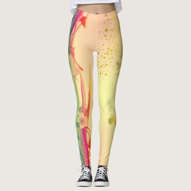 Décor Fleur 79 Leggings (Devant)