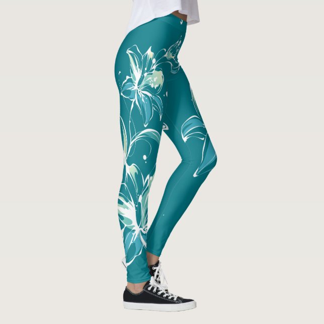Décor Fleur 9A Leggings (Droite)
