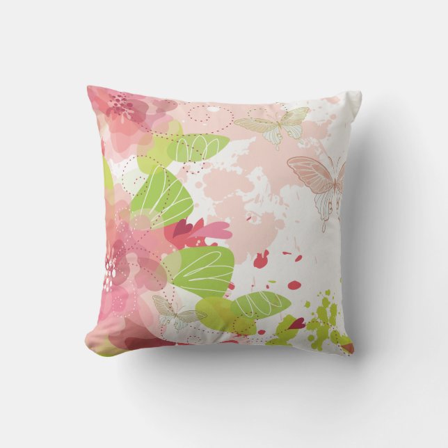 Décor fleuri 16 Coussin (Recto)