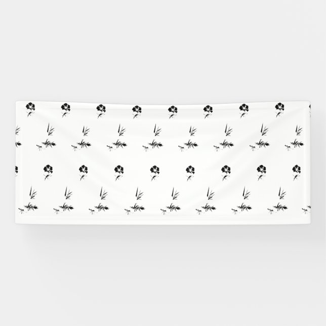 Décor, Gris foncé, Bannière de charbon de bois (Horizontal)