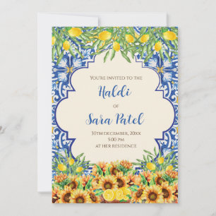 Décor italien et invitations numériques Haldi