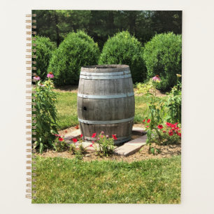 Décor jardin en tonneau de vin, Château Morriset