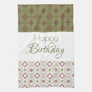 Décor Joyeux Anniversaire Serviette de cuisine