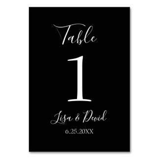 Décor mariage Numéro de table