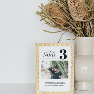 Décor minimaliste photo Mariage Numéro de table Ca