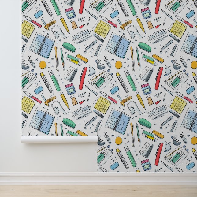 Décor Mur De L'École Avec Carnet Parker Crayon (Application)